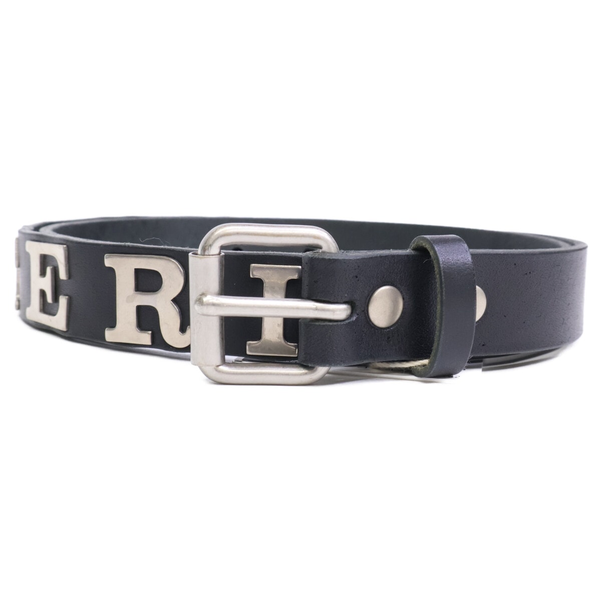 ヒステリックグラマー 【美品】01183QE02296 ブラス プレートロゴ レザー S