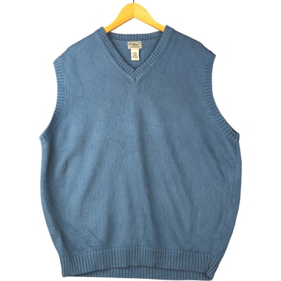 古着 90~00年代 エルエルビーン L.L.Bean Vネック コットンニットベスト メンズXL相当/eaa591611