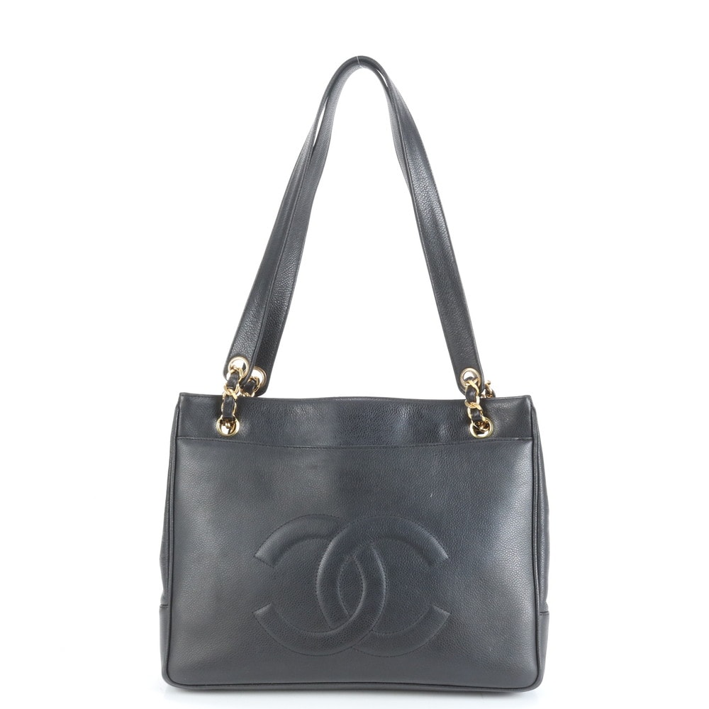 ■極美品 シャネル キャビア スキントート バッグ レザー