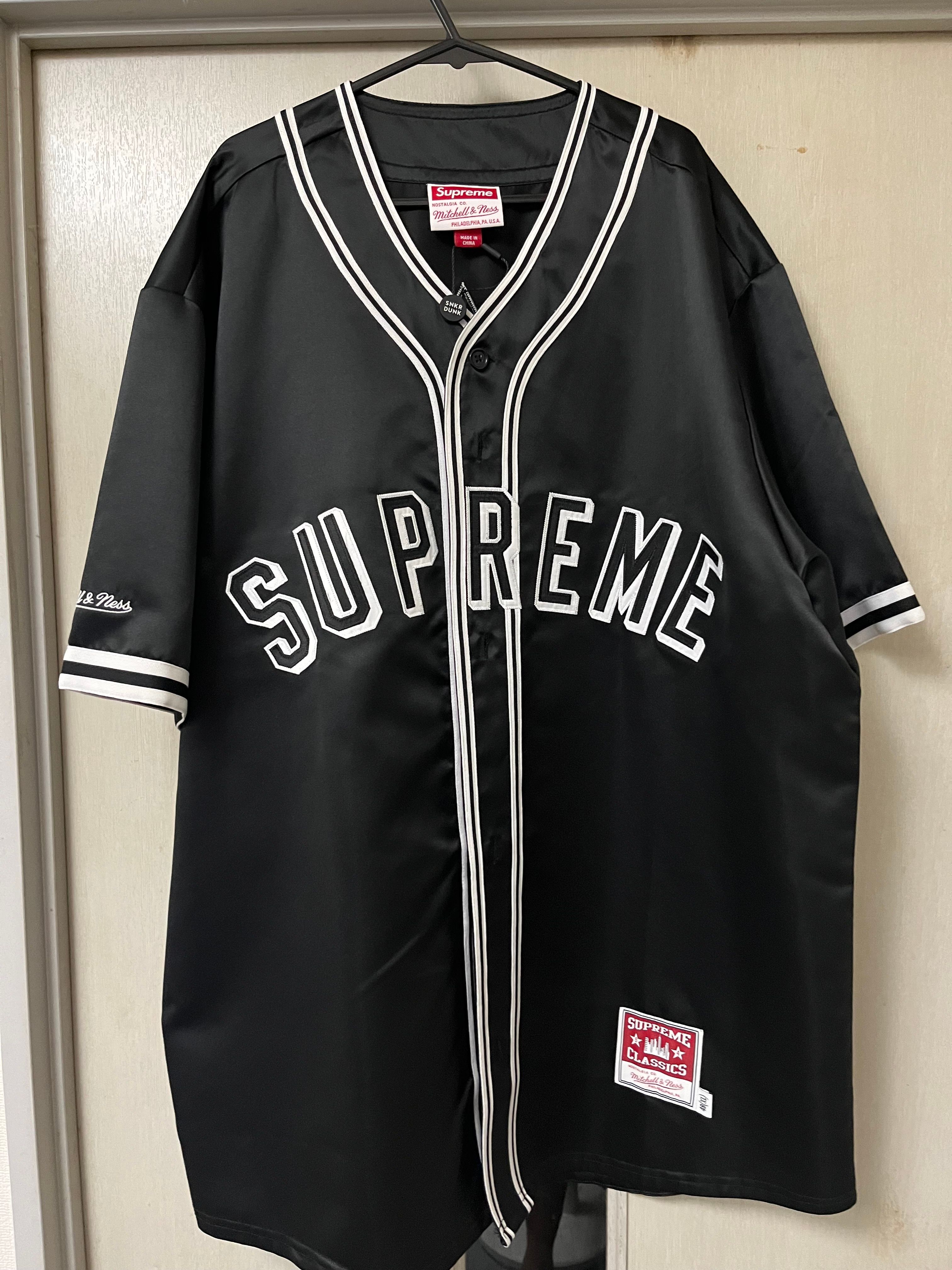 Supreme / Mitchell & Ness Satin Baseball Jersey 