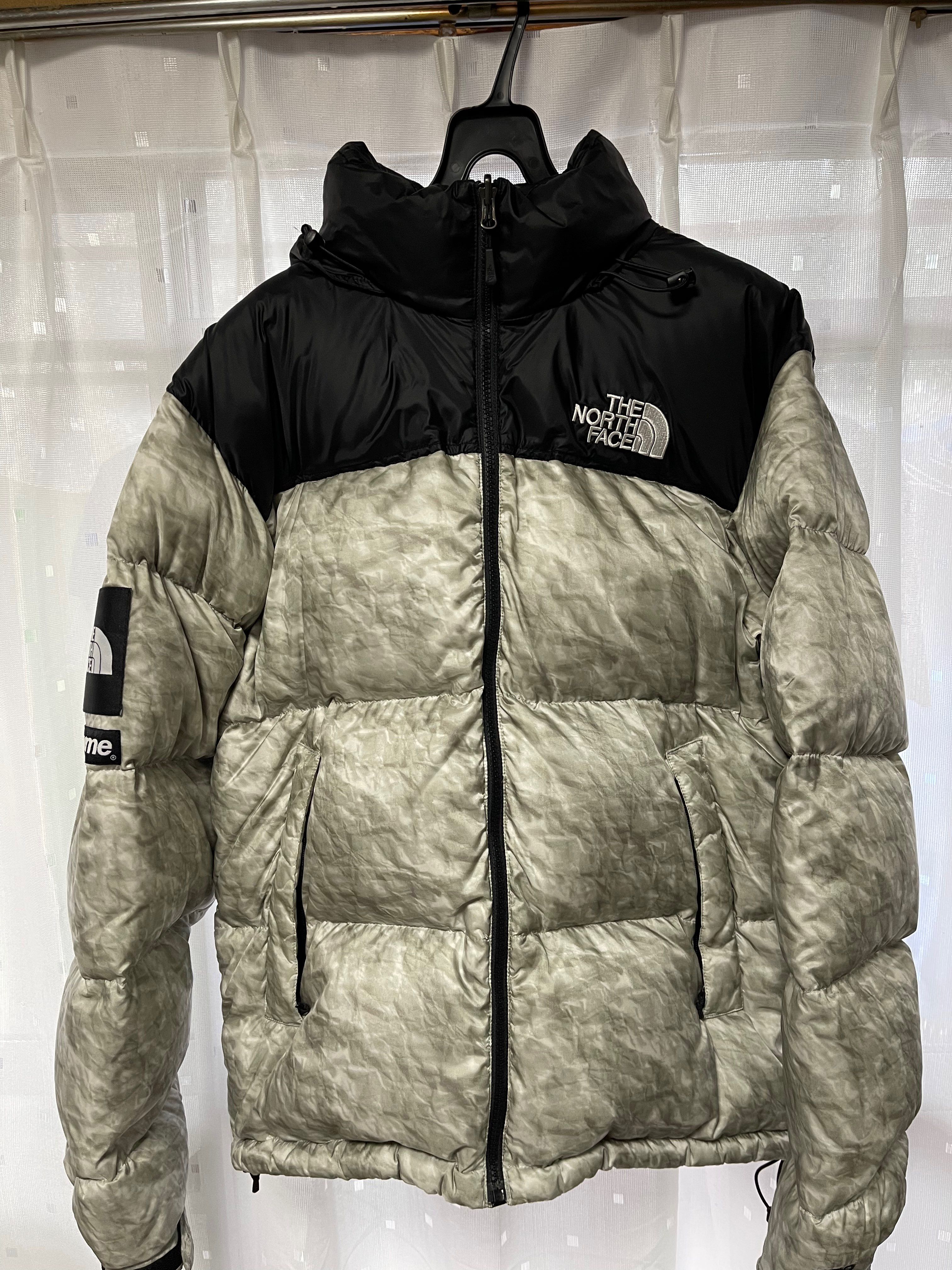 Supreme x The North Face Nuptse Jacket "White Paper Print"