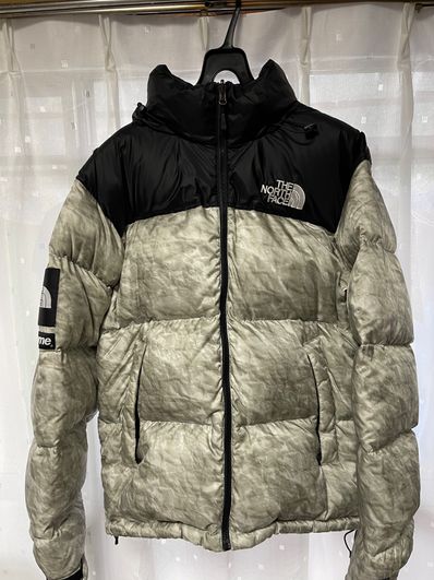 Supreme x The North Face Nuptse Jacket "White Paper Print"