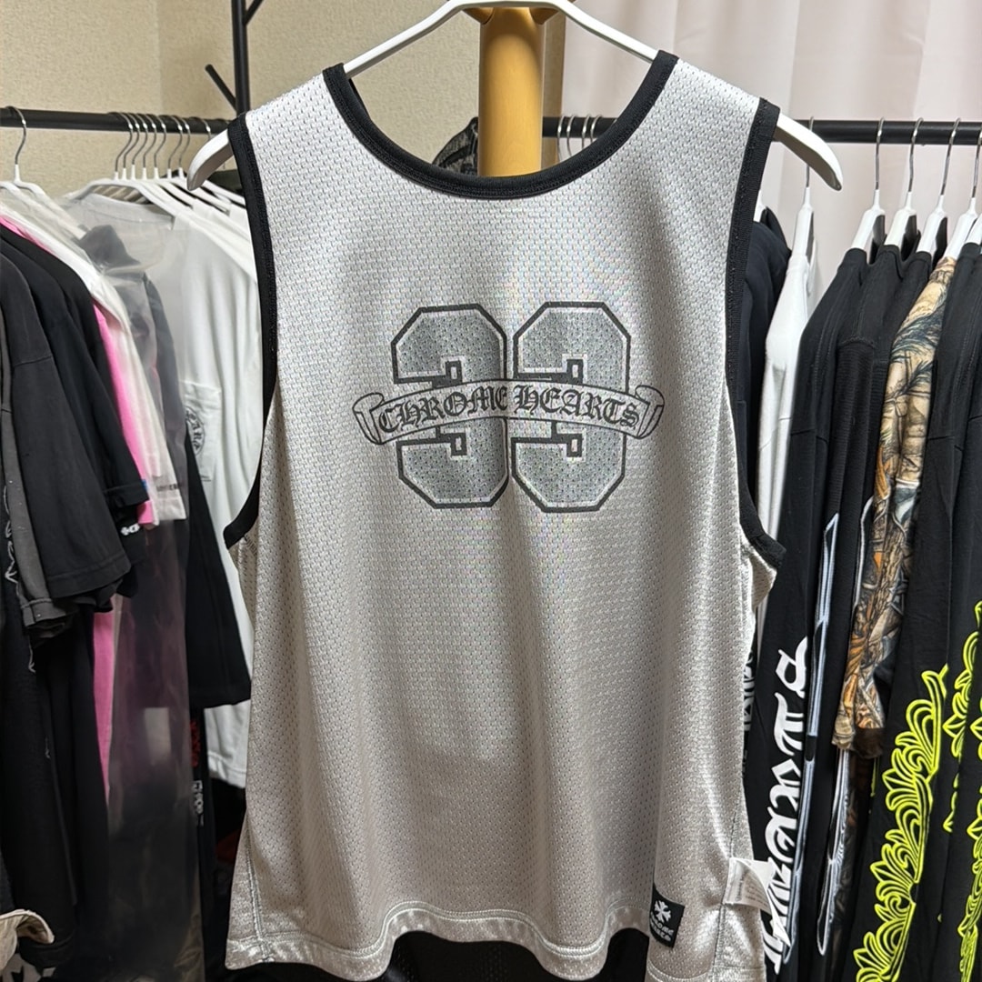 Chrome Hearts Reversible Mesh Warm Up Jersey Tank Top "Black"