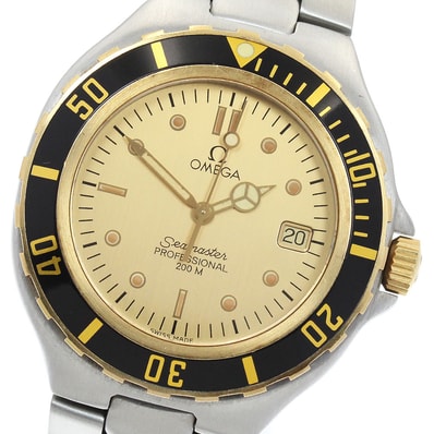 オメガ シーマスター200m YGベゼル クォーツ メンズ 【中古】