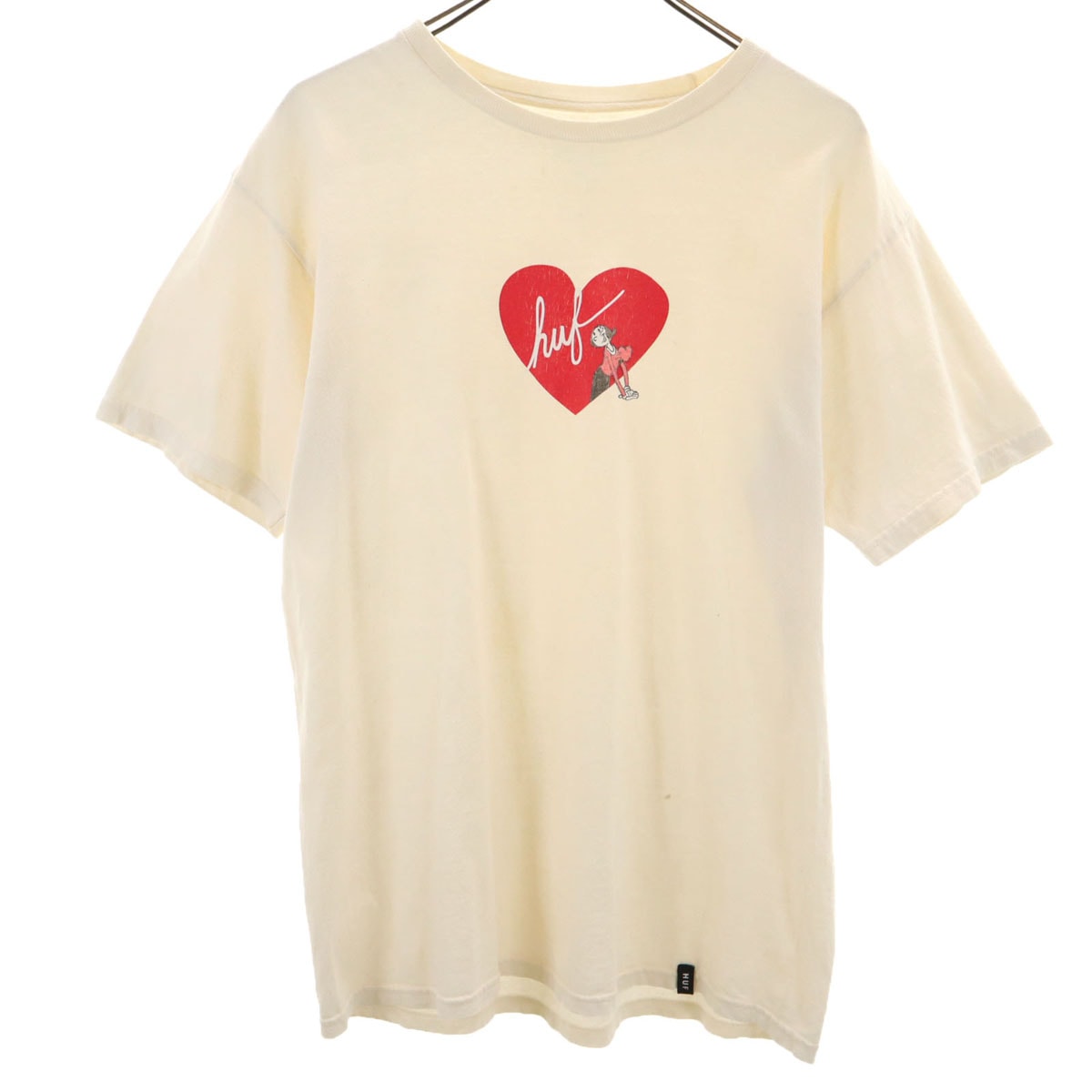 HUF ハフ POPEYE ポパイ コラボ 半袖 Tシャツ M クリーム系