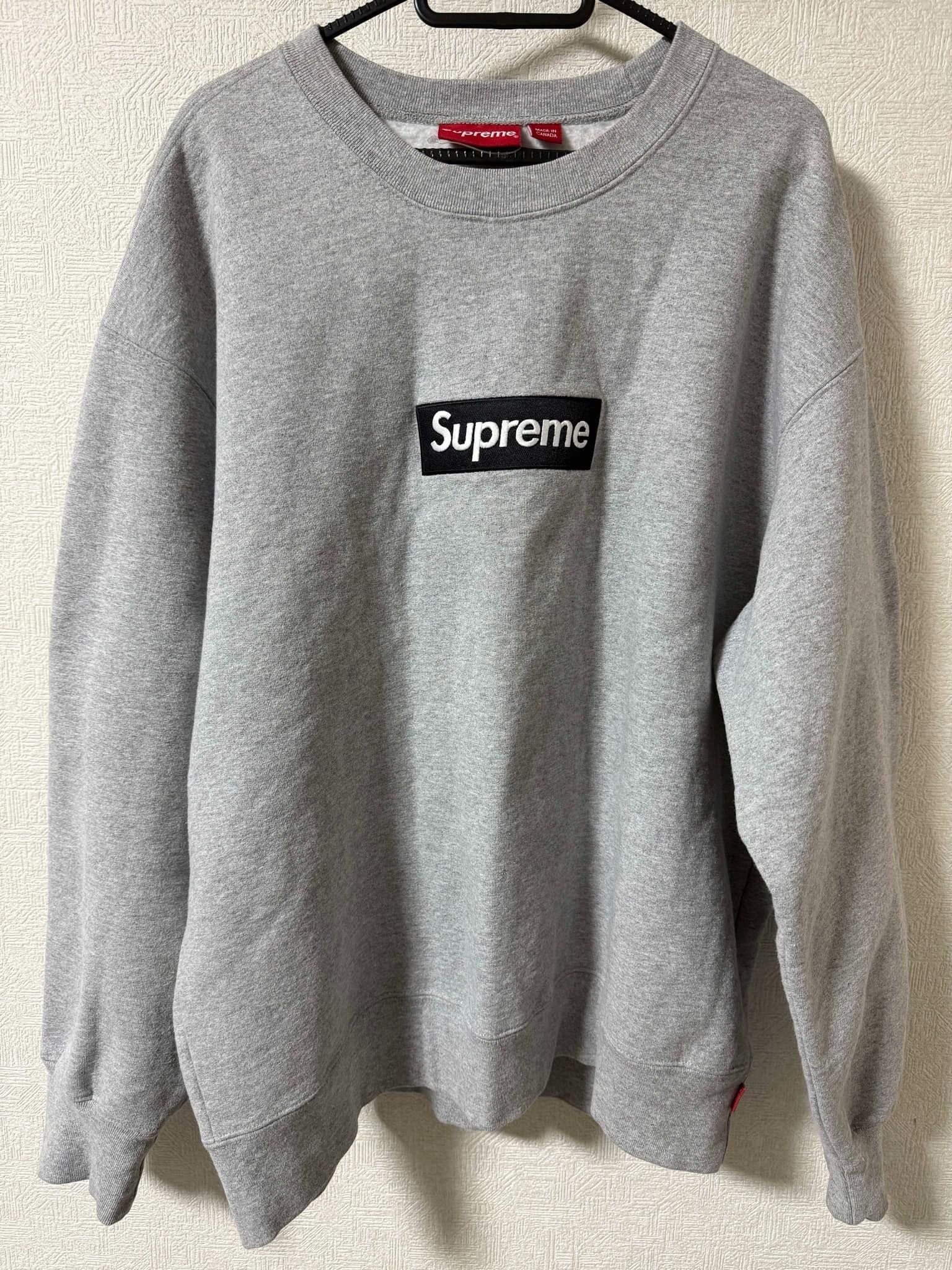 Supreme Box Logo Crewneck "Heather Grey" (22FW)