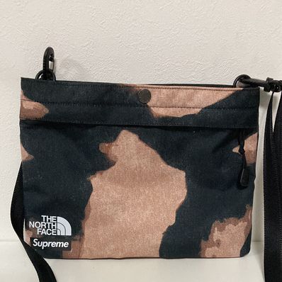 Supreme x The North Face Bleached Denim Print Shoulder Bag "Black"