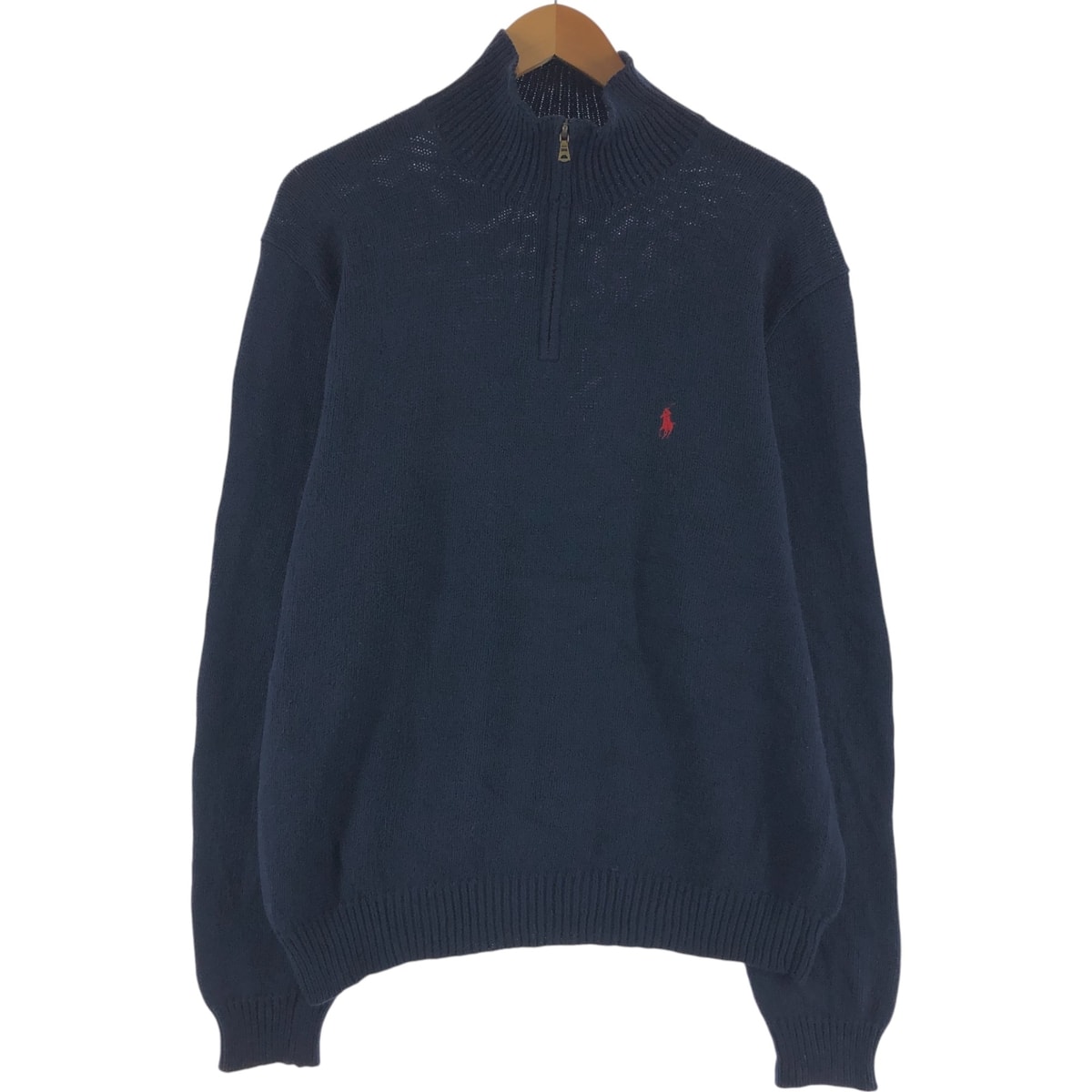 古着 ラルフローレン Ralph Lauren POLO by Ralph Lauren コットンニットハーフジップセーター メンズL相当/eaa489042