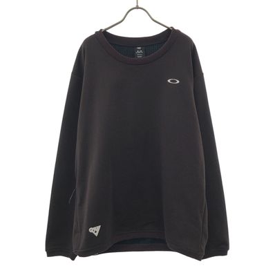 OAKLEY オークリー ロゴプリント 長袖 スウェット 2XL ブラウン ビッグサイズ トレーナー