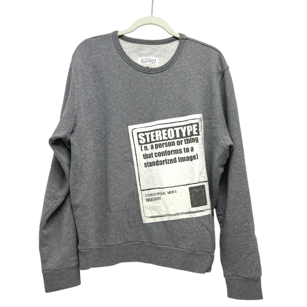 メゾンマルジェラ Maison Margiela ステレオタイプ S50GU0064 STEREOTYPE(ステレオタイプ) クルーネックスウェットシャツ スウェット アパレル トレーナー コットン グレー