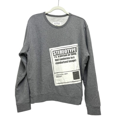 メゾンマルジェラ Maison Margiela ステレオタイプ S50GU0064 STEREOTYPE(ステレオタイプ) クルーネックスウェットシャツ スウェット アパレル トレーナー コットン グレー