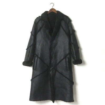 ETRO エトロ 19AW イタリア製 リアルムートン チェスターフィールドコート 192-1L916-9590 46 ブラック アウター mm9477