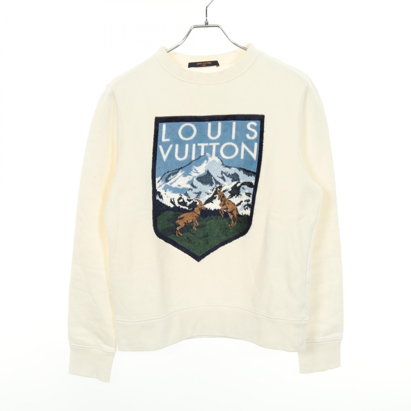 ルイ・ヴィトン LOUIS VUITTON ナショナルパーク スウェット 衣料品 トップス コットン レーヨン メンズ ホワイト系 / マルチカラー 【中古】