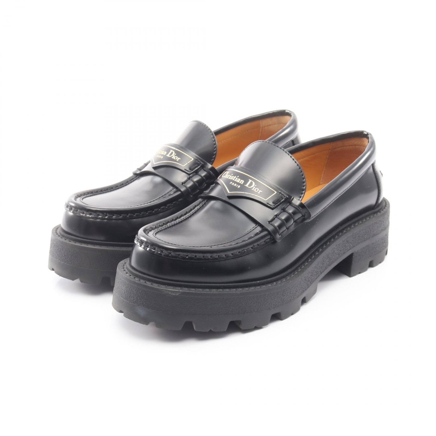 ディオール Dior ローファー 靴 レザー レディース ブラック系 【中古】