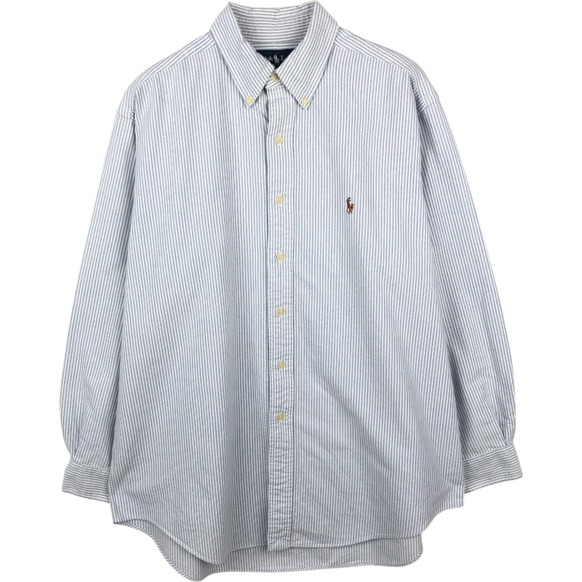 古着 ラルフローレン Ralph Lauren YARMOUTH 長袖 ボタンダウンストライプシャツ メンズL相当/eaa662029