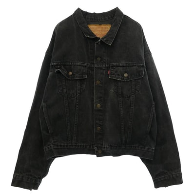 Levi's リーバイス オリジナル 90s 70598 ブラックデニム ジャケット ブラック系 L【中古】