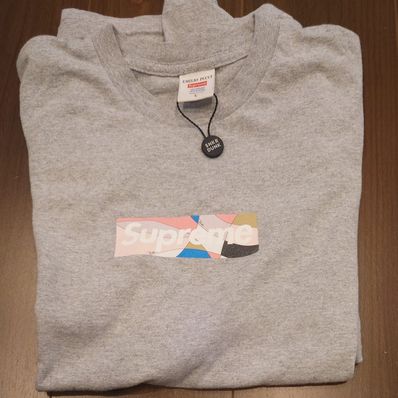 Supreme / Emilio Pucci® Box Logo Tee "Grey/Pink"