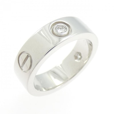 カルティエ ラブ ハーフダイヤ リング