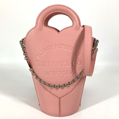 ティファニー TIFFANY&Co. リターン トゥ ティファニー ミニ クロスボディ バッグ ハート チェーン ポシェット 日本限定 72458478 カバン ハンドバッグ 斜め掛けバッグ ショルダーバッグ レザー ピンク 新品同様