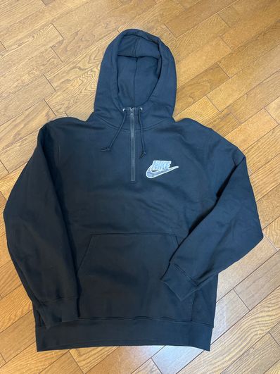 Supreme / Nike® Half Zip Hooded Sweatshirt "Black"