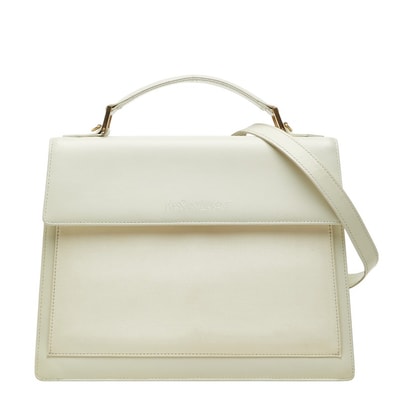 サンローラン ハンドバッグ ショルダーバッグ 2WAY ホワイト レザー レディース SAINT LAURENT 【中古】