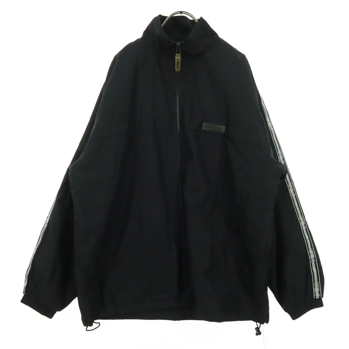 FILA フィラ 90s オールド 英字 長袖 ジップジャケット L ブラック