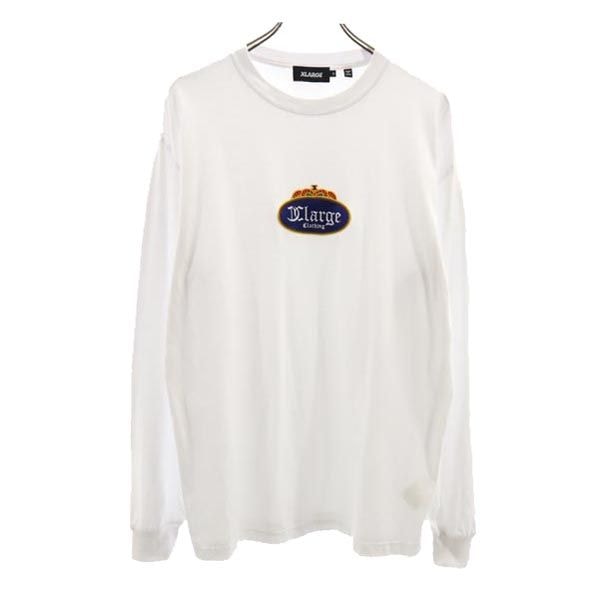 XLARGE エクストララージ 刺繍入り 長袖 Tシャツ M 白 ロンT