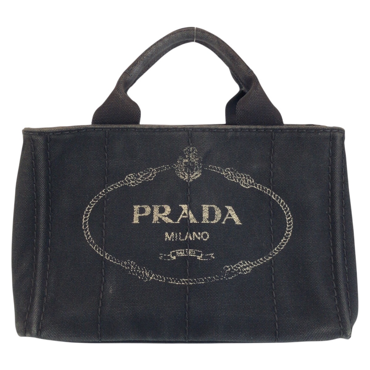 C (やや傷や汚れあり)】PRADA プラダ カナパ 三角ロゴプレート