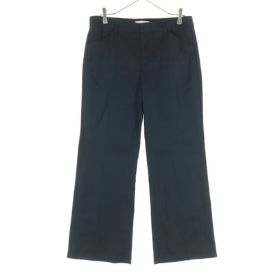 GAP ギャップ コットン ストレート スラックスパンツ 6 ネイビー系