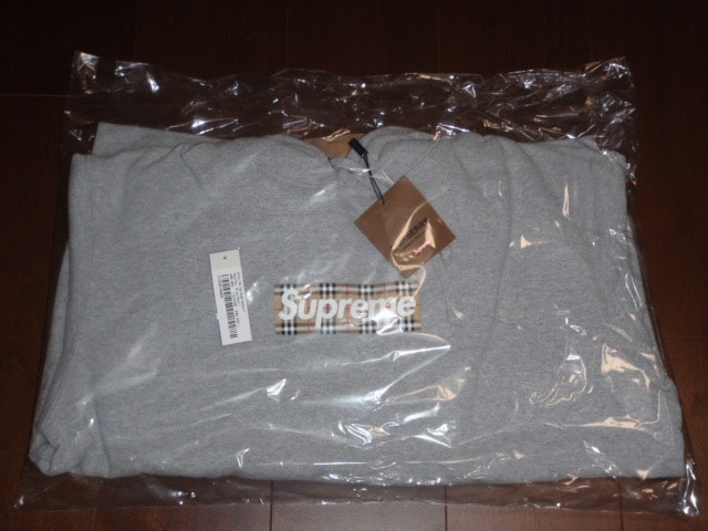 Supreme x Burberry Box Logo Hooded Sweatshirt "Heather Grey"