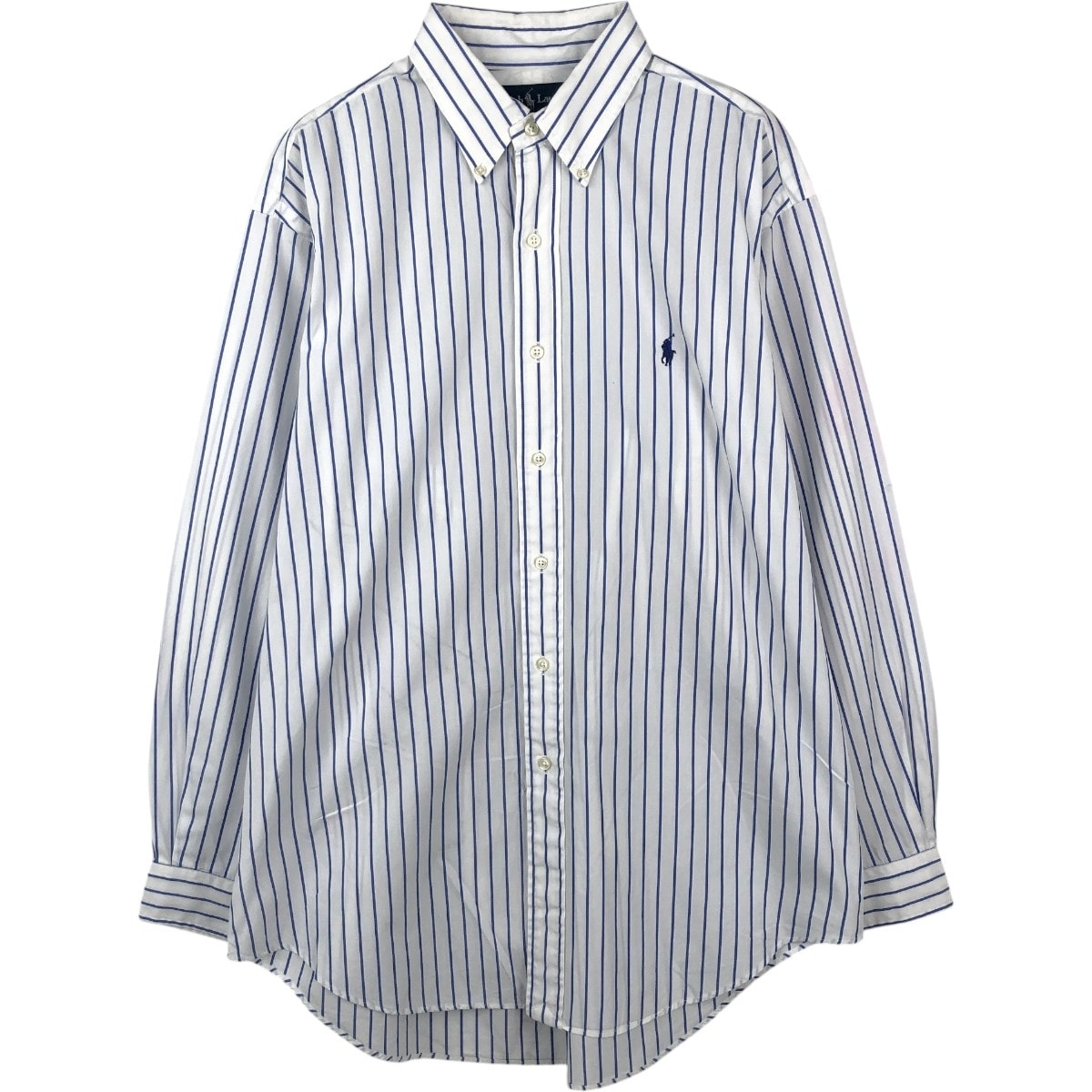 古着 ラルフローレン Ralph Lauren YARMOUTH 長袖 ボタンダウンストライプシャツ メンズL相当/eaa662075