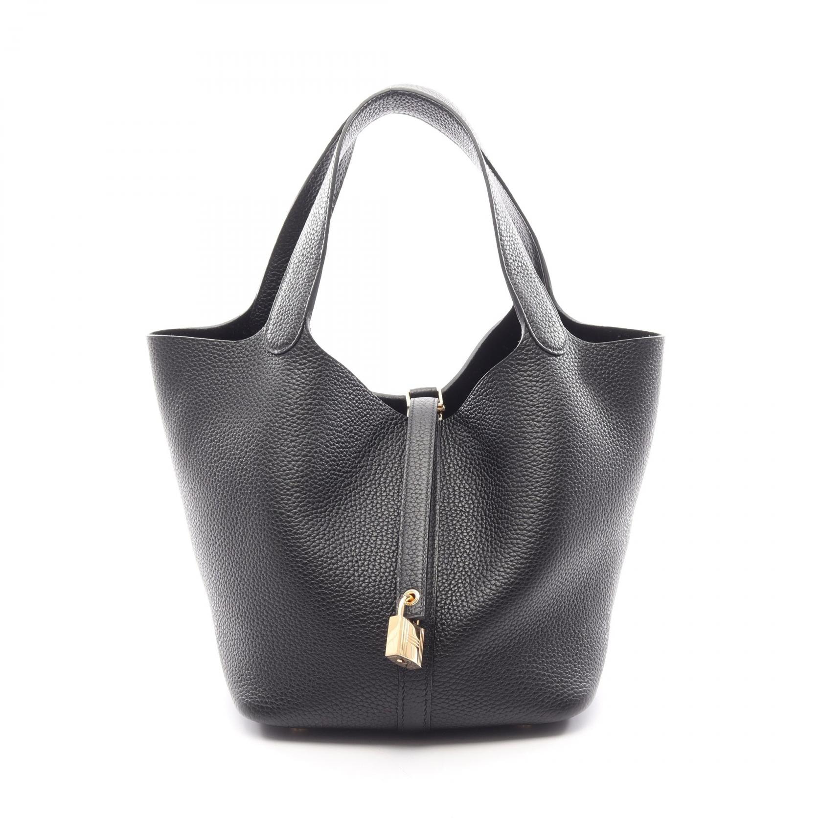 エルメス HERMES ピコタンロックMM ハンドバッグ バッグ レザー トリヨンクレマンス トリヨンクレマンス ブラック(エルメス) K刻印(2025年製造) レディース ブラック系 【中古】