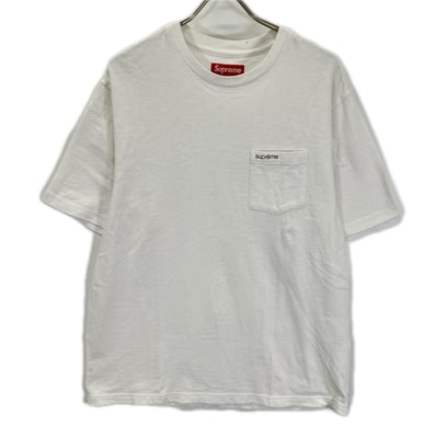 シュプリーム 24SS ホワイト コットン SS Pocket Tee ショートスリーブTシャツ M