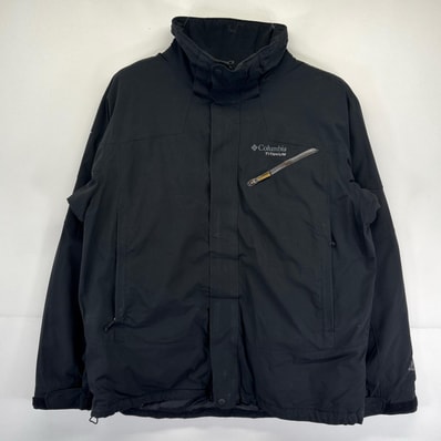 古着 コロンビア Columbia ジャケット OMNI-TECH アウトドア フルジップ マウンテンジャケット L ブラック メンズ