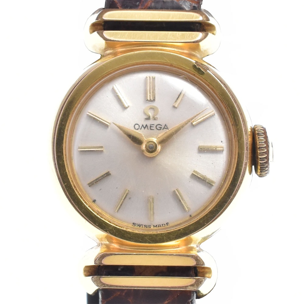 オメガ OMEGA 11034-61 ヴィンテージ Cal.483 シルバー 手巻き レディース 良品 腕時計 P#148915