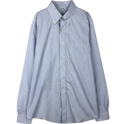 古着 ブルックスブラザーズ Brooks Brothers Est.1818 Classic 長袖 ボタンダウンストライプシャツ メンズL相当/eaa646570