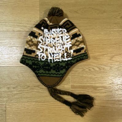 Supreme x Thrasher Earflap Beanie "Brown"