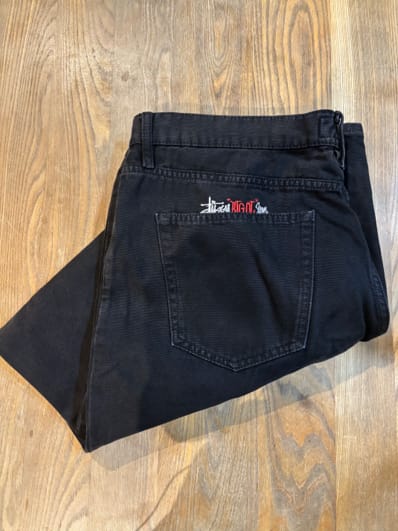 Stussy Big OL' Jean Washed Canvas "Black"