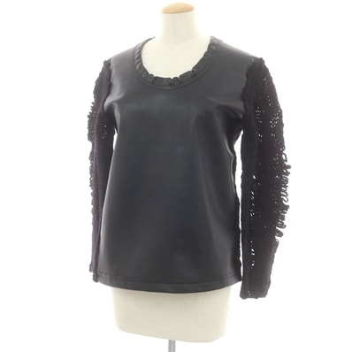 【中古】コムデギャルソン COMME des GARCONS 2024年秋冬 ウール Uネック プルオーバーニット ブラック【サイズXS】【レディース】
