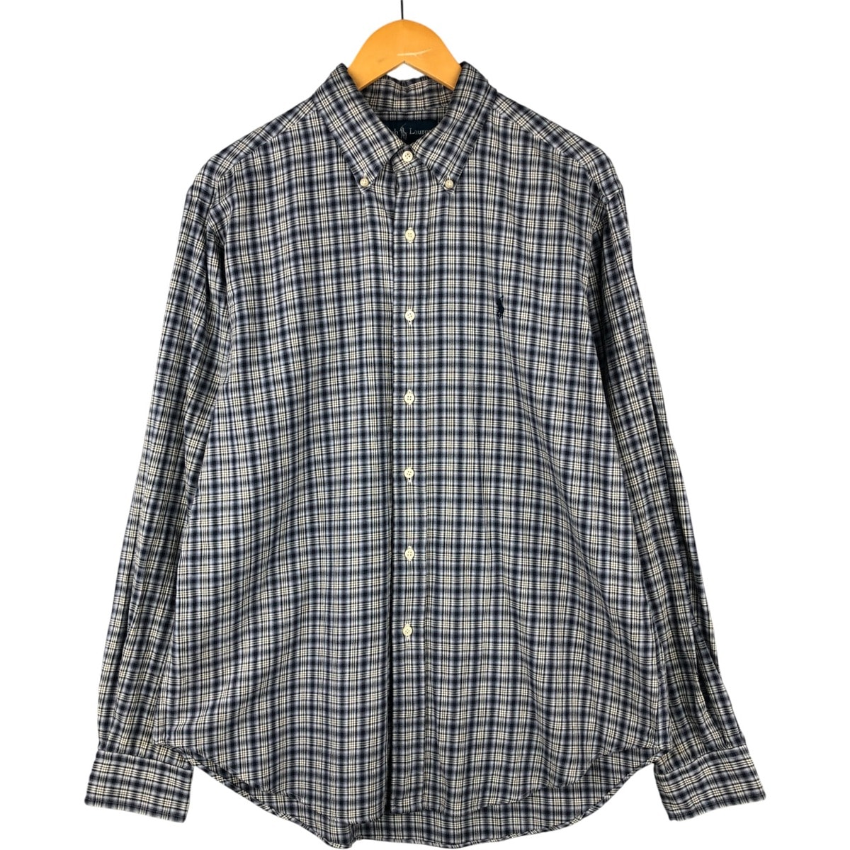 古着 ラルフローレン Ralph Lauren CLASSIC FIT クラシックフィット 長袖 ボタンダウンチェックシャツ メンズL相当/eaa593756