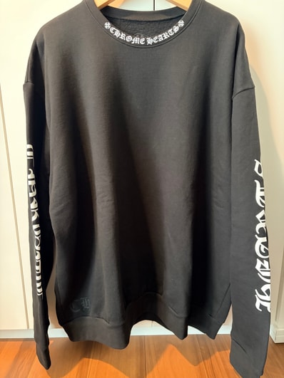 Chrome Hearts Neck Logo Crew Sweat "Black"