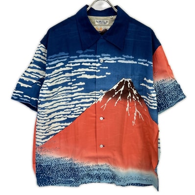 サンサーフ SS37917 カラー128 葛飾北斎 凱風快晴 アロハシャツ XL