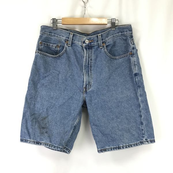 00s/ Levi's/リーバイス★505/デニムハーフ/ショートパンツ【W33/股下23cm/青/blue】ズボン/Pants/Trouser◆TBH992