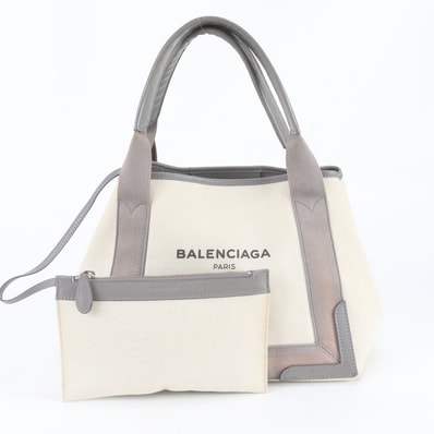 バレンシアガネイビー カバ ポーチ付 339933 トート バッグ