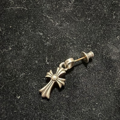 Chrome Hearts CH Cross Baby Fat Earrings "Silver"