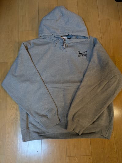 Stussy × Nike NRG Washed Hoodie (US Size) "Grey" DJ9488-063