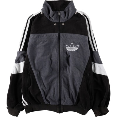 古着 80~90年代 アディダス adidas トレフォイルロゴ ベロア ジャージ トラックジャケット レディースL相当 ヴィンテージ/eaa665749