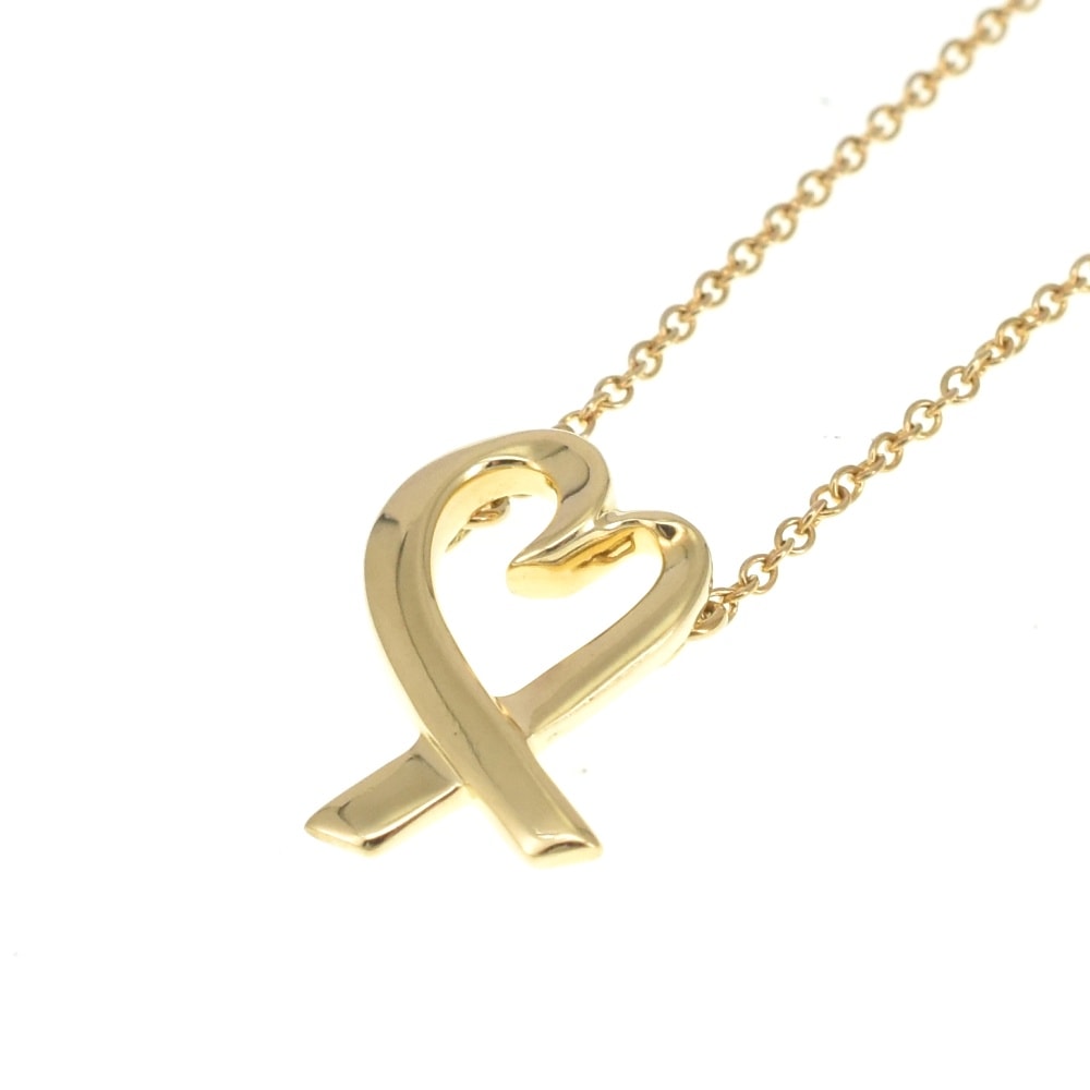 ティファニー TIFFANY&Co. パロマ・ピカソ ラビング ハート ペンダント ネックレス K18YG レディース S#139331