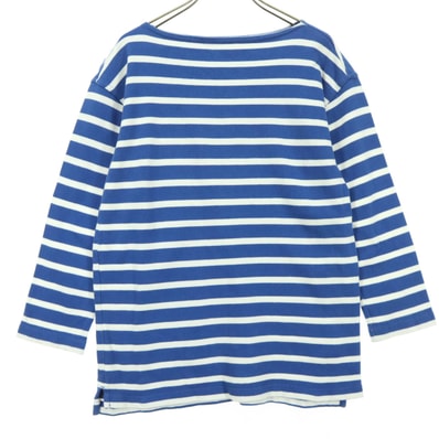 美品 GAP ギャップ ボーダー柄 長袖 バスクシャツ XS ブルー