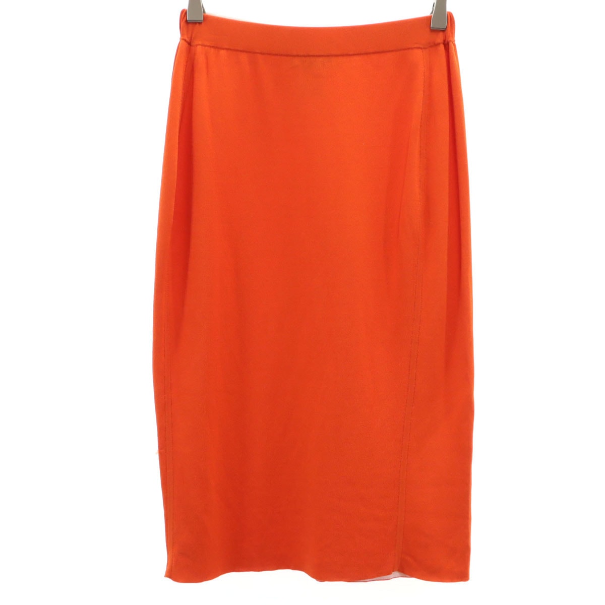 Paul Smith BLACK ポールスミス ブラック ミディ丈 ニット タイトスカート M オレンジ